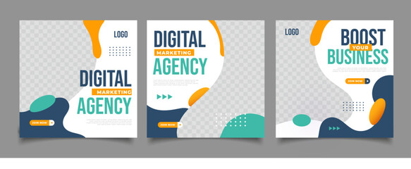 Digital business marketing banner for social media post template  - obrazy, fototapety, plakaty