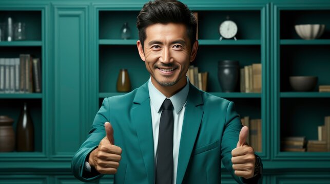 Asian Man Making Gesture Arms Crossed, International Anti-Corruption Day Background, For Banner Design And Printing - Powered by Adobe