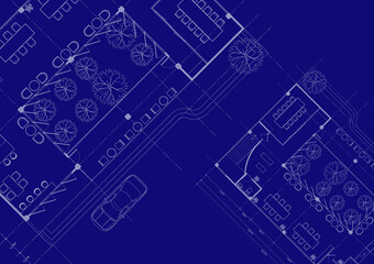 Floor plan designed building on the drawing.
