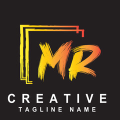 MR Brush Box Letter Logo Concept