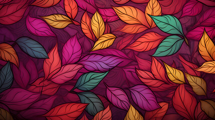 abstract color background with leaves