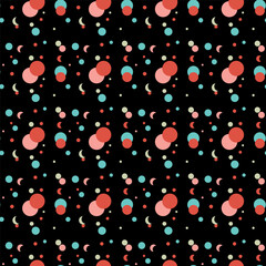Seamless Pattern Retro Star in dark sky backgrounds