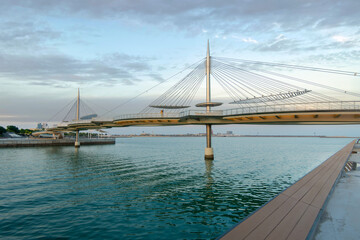 Lusail, Qatar - November 18, 2023: Lusail Qetaifan Island Corniche Park Lusail boulevard Qatar