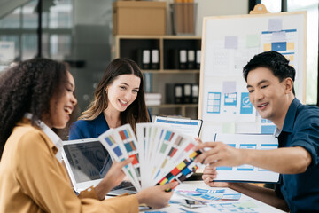 Business people meeting concept design ideas at office.