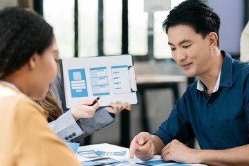 Business people meeting concept design ideas at office.