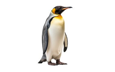 Emperor Penguins Navigate Frozen Wonderland Isolated on Transparent Background PNG
