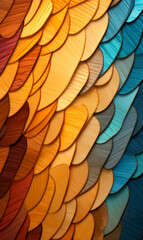 A rich, textured background resembling colourful textured chips or petals in warm tones. Vertical tall background.