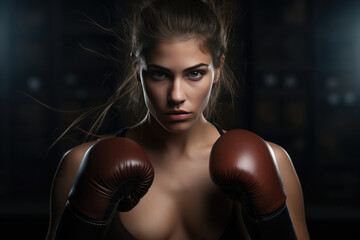 Boxing Practice For Beautiful Woman