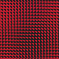 Plaid Checks Houndstooth Seamless Pattern in Black and Red