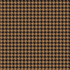Fototapeta premium Plaid Checks Houndstooth Seamless Pattern in Black and Brown