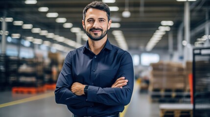 A Portrait of a professional engineer, a team of quality control staff, maintenance staff, factory inspection, warehouse workshop for factory workers, quality control engineers.