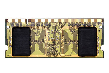 Gold plated industrial SODIMM DDR2 module with chip-on-board (COB) memory IC