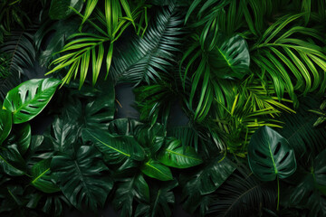 Tropical leaves background
