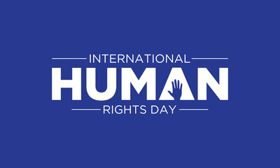 Human rights day is observed every year on december 10. Vector illustration on the theme of international human rights day. Template for banner, greeting card, poster with background.
