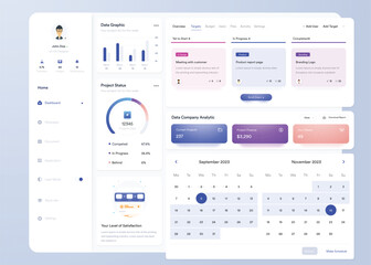 UI UX Infographic dashboard. UI design with graphs, charts and diagrams. Web interface template