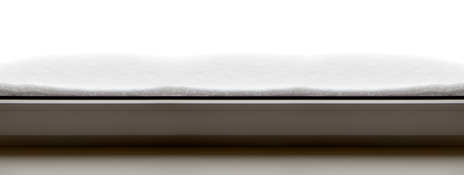 white snow on the window, banner, png, isolated on a transparent background - Powered by Adobe