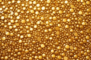 a texture of different sized gold foil balls