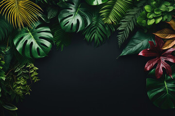 Fototapeta na wymiar Tropical leaves background