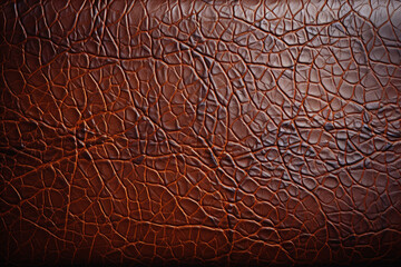 Fototapeta premium Luxurious Leather Elegance: Textured Background with Vignette - Generative AI