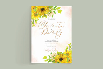 Greeting Card sunflower illustration design