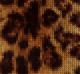knitted vector pattern leather wild animals