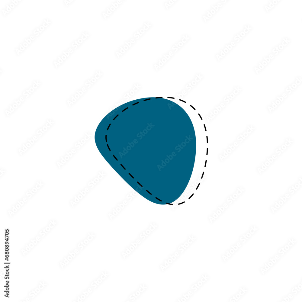 Aufkleber set of blobs with lines on the edges splash