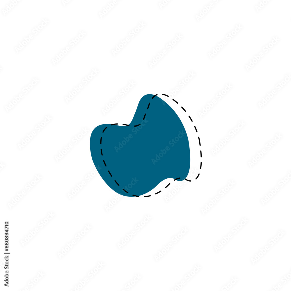 Aufkleber set of blobs with lines on the edges splash