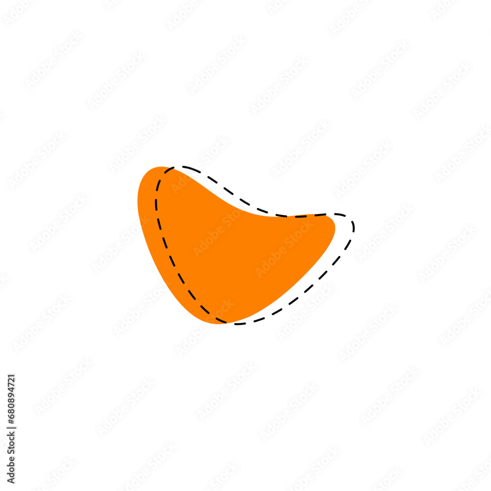 Aufkleber set of blobs with lines on the edges splash