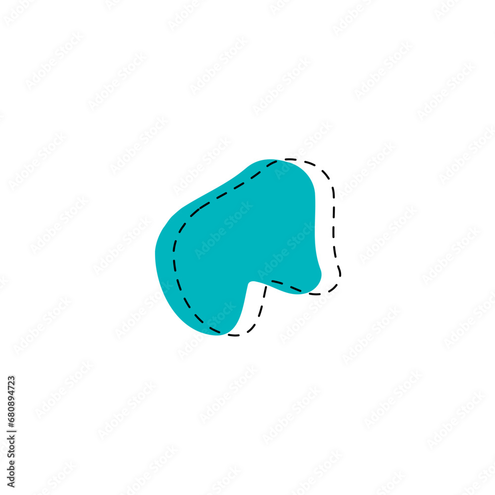 Aufkleber set of blobs with lines on the edges splash