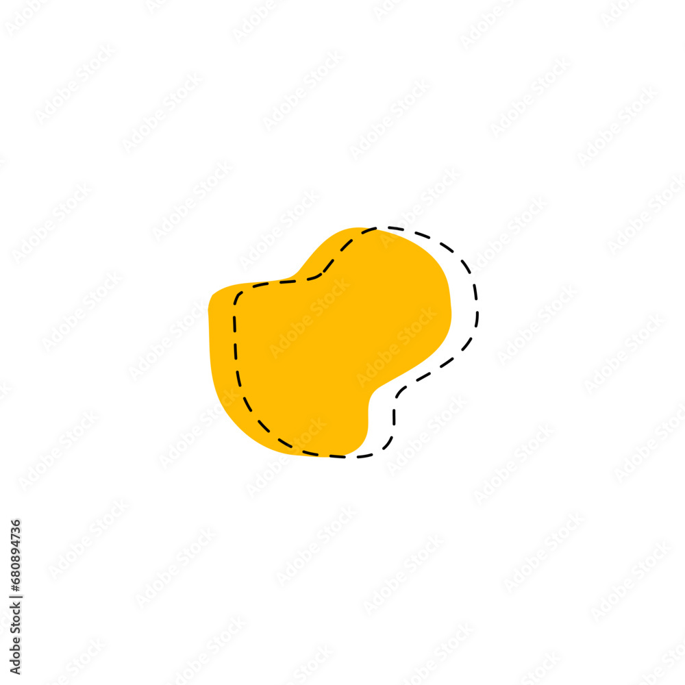 Aufkleber set of blobs with lines on the edges splash