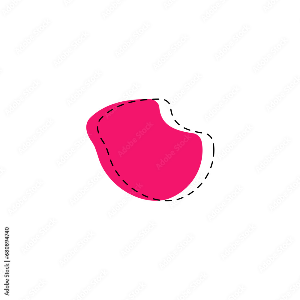 Aufkleber set of blobs with lines on the edges splash