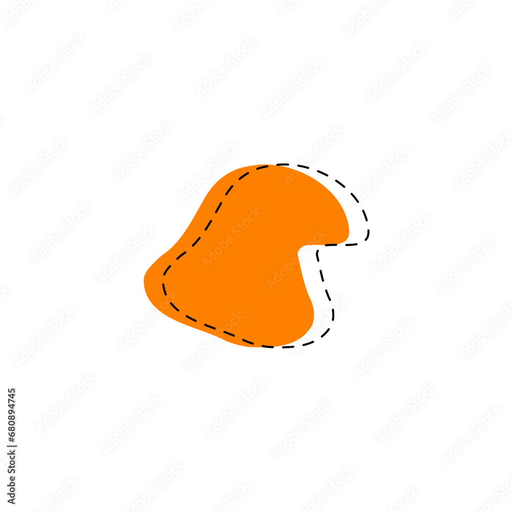 Aufkleber set of blobs with lines on the edges splash