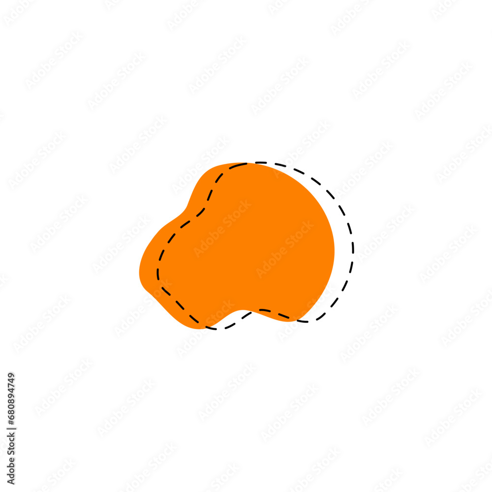 Aufkleber set of blobs with lines on the edges splash