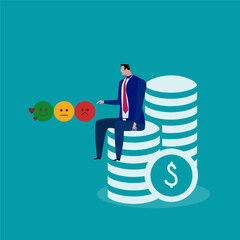 Investment asset allocation and balancing concept Businessman investors make pie charts to balance their portfolios to suit risk and return. © ABC-XYZ