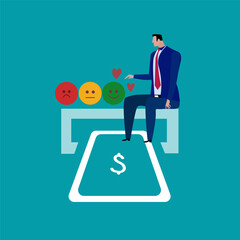 Investment asset allocation and balancing concept Businessman investors make pie charts to balance their portfolios to suit risk and return. © ABC-XYZ
