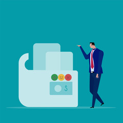 Investment asset allocation and balancing concept Businessman investors make pie charts to balance their portfolios to suit risk and return. © ABC-XYZ