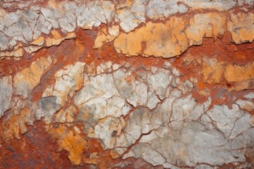 cracks in the surface of a rusty metal door