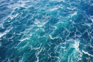 large swirls on a gusty and wavy sea surface - obrazy, fototapety, plakaty