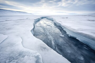 active ice streams flowing in an ice cap