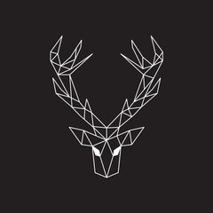 Vector. Abstract polygonal the head of a deer.