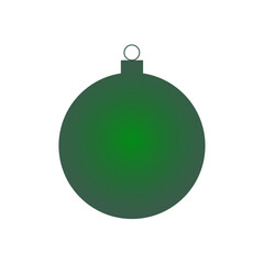 green Christmas ball isolated vector
