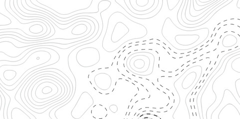 Pattern with lines and dots The stylized height of the topographic map contour in lines and contours isolated on transparent. Black and white topography contour lines map isolated on white background.