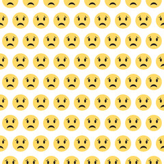 Smiles seamless pattern, endless emoji design