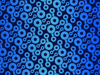 Blue background with 3D style. Blue gradient round pattern background. Blue steel background.