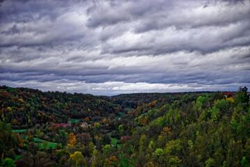 Obraz premium A wonderful rainy autumn day in Bavaria