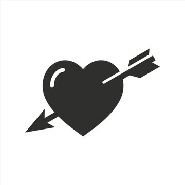 Heart with arrow icon