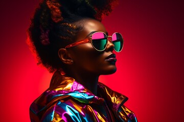 The Stylish Woman in Sunglasses and Jacket