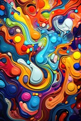 Abstract Art: A chaotic blend of colors and shapes for art admirers. Professional t-shirt design vector,