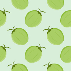 fresh young coconut seamless pattern isolated on color background. tropical vector illustration.