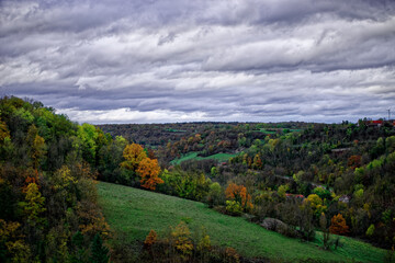 Fototapeta premium A wonderful rainy autumn day in Bavaria